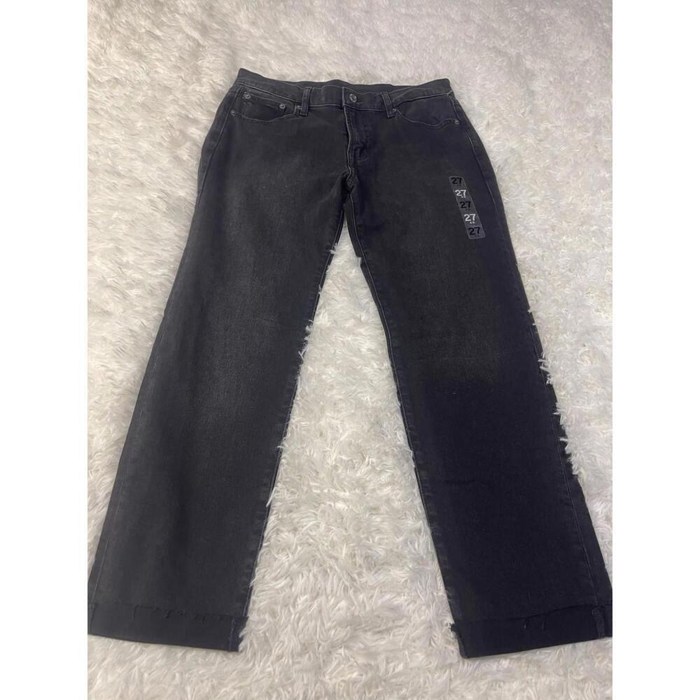 GAP Mid-Rise Black Wash 90's Girlfriend Size 27/4 Reg Crop Jeans RV $79.95
